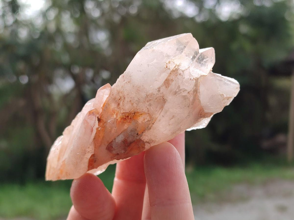 Natural Cascading "Anananas" Candle Quartz Crystals and Clusters x 9 From Antsirabe, Madagascar - Toprock Gemstones and Minerals 