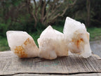 Natural Cascading "Anananas" Candle Quartz Crystals and Clusters x 9 From Antsirabe, Madagascar - Toprock Gemstones and Minerals 