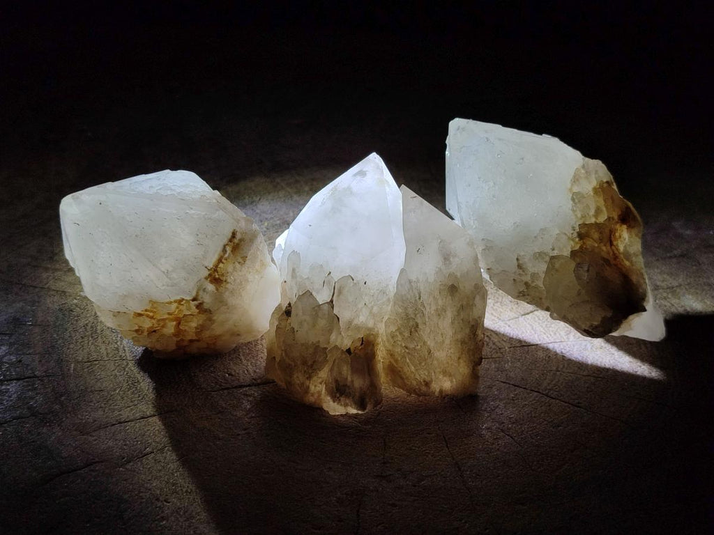 Natural Cascading "Anananas" Candle Quartz Crystals and Clusters x 9 From Antsirabe, Madagascar - Toprock Gemstones and Minerals 