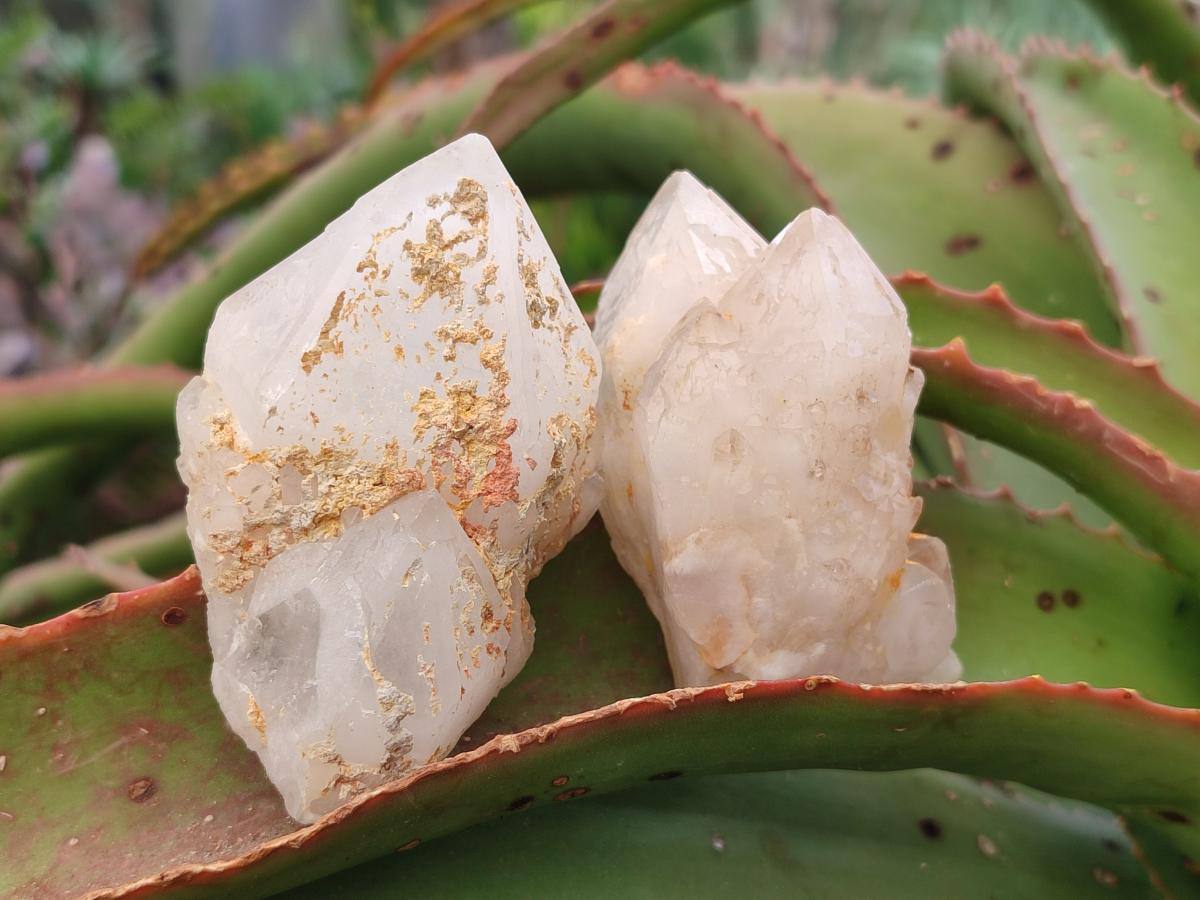 Natural Cascading "Anananas" Candle Quartz Crystals and Clusters x 9 From Antsirabe, Madagascar - Toprock Gemstones and Minerals 