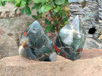 Polished Bloodstone Display Crystal Points x 3 From Swaziland - Toprock Gemstones and Minerals 