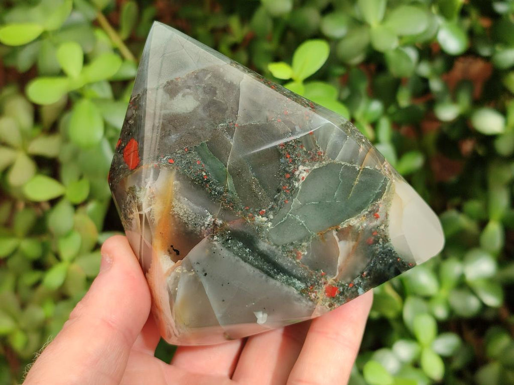 Polished Bloodstone Display Crystal Points x 3 From Swaziland - Toprock Gemstones and Minerals 