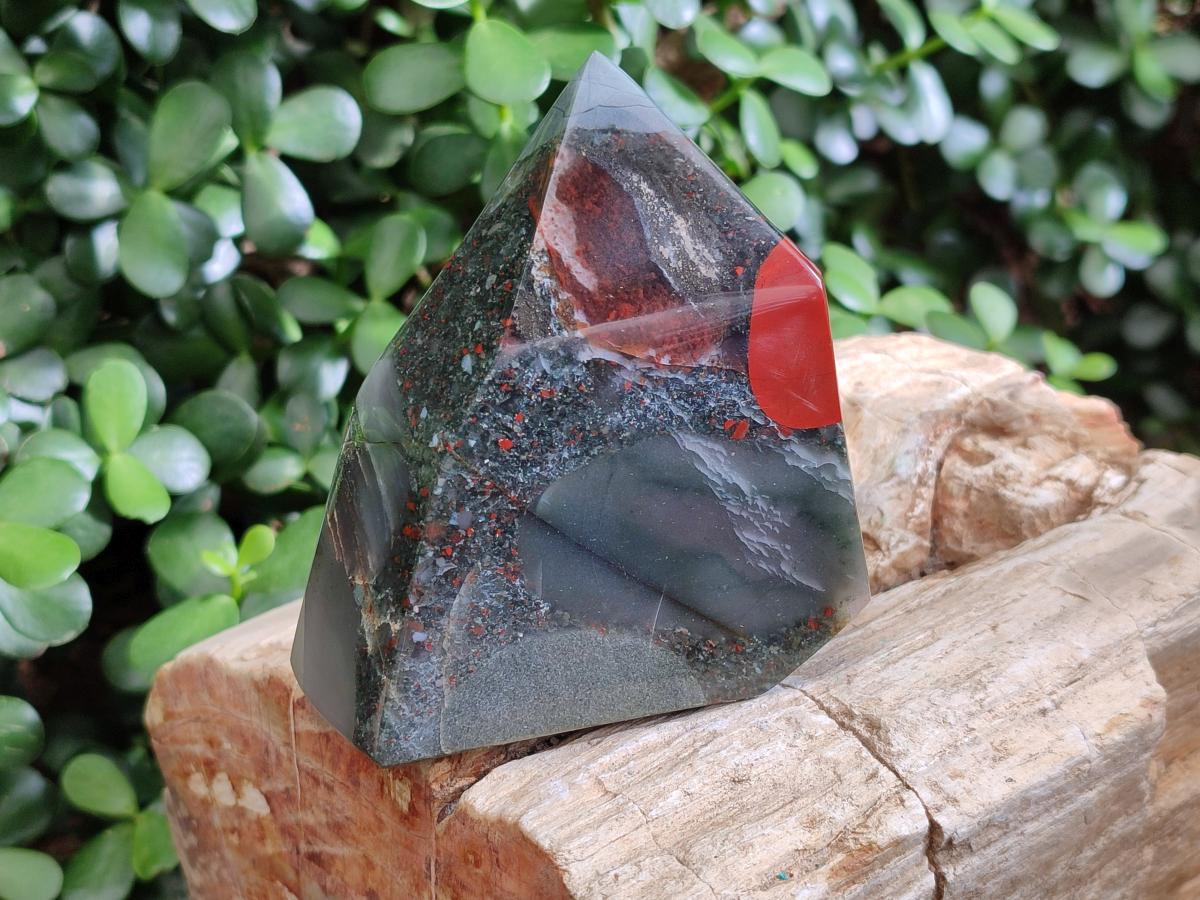 Polished Bloodstone Display Crystal Points x 3 From Swaziland - Toprock Gemstones and Minerals 