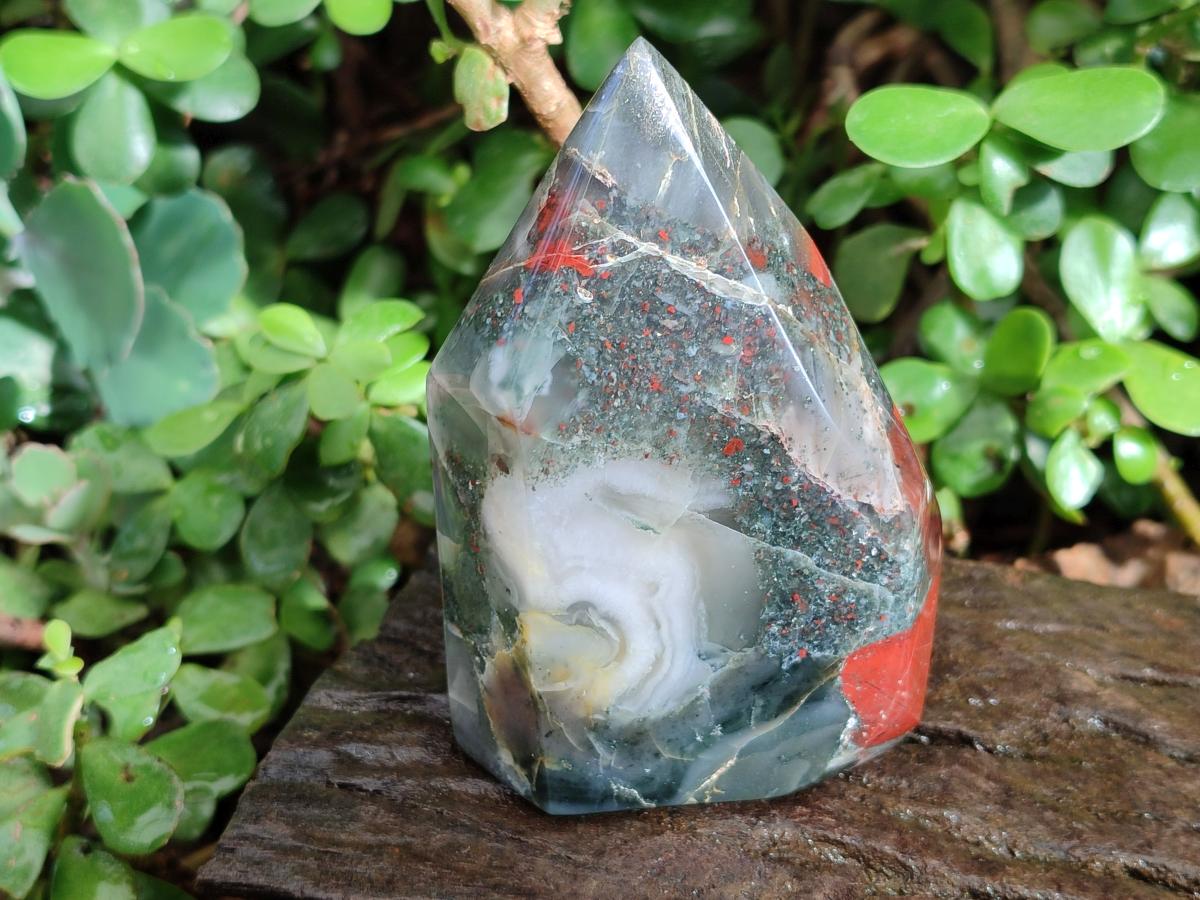 Polished Bloodstone Display Crystal Points x 3 From Swaziland - Toprock Gemstones and Minerals 