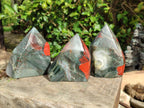 Polished Bloodstone Display Crystal Points x 3 From Swaziland - Toprock Gemstones and Minerals 