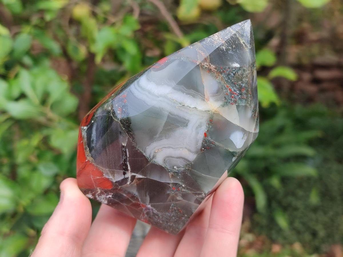 Polished Bloodstone Display Crystal Points x 3 From Swaziland - Toprock Gemstones and Minerals 