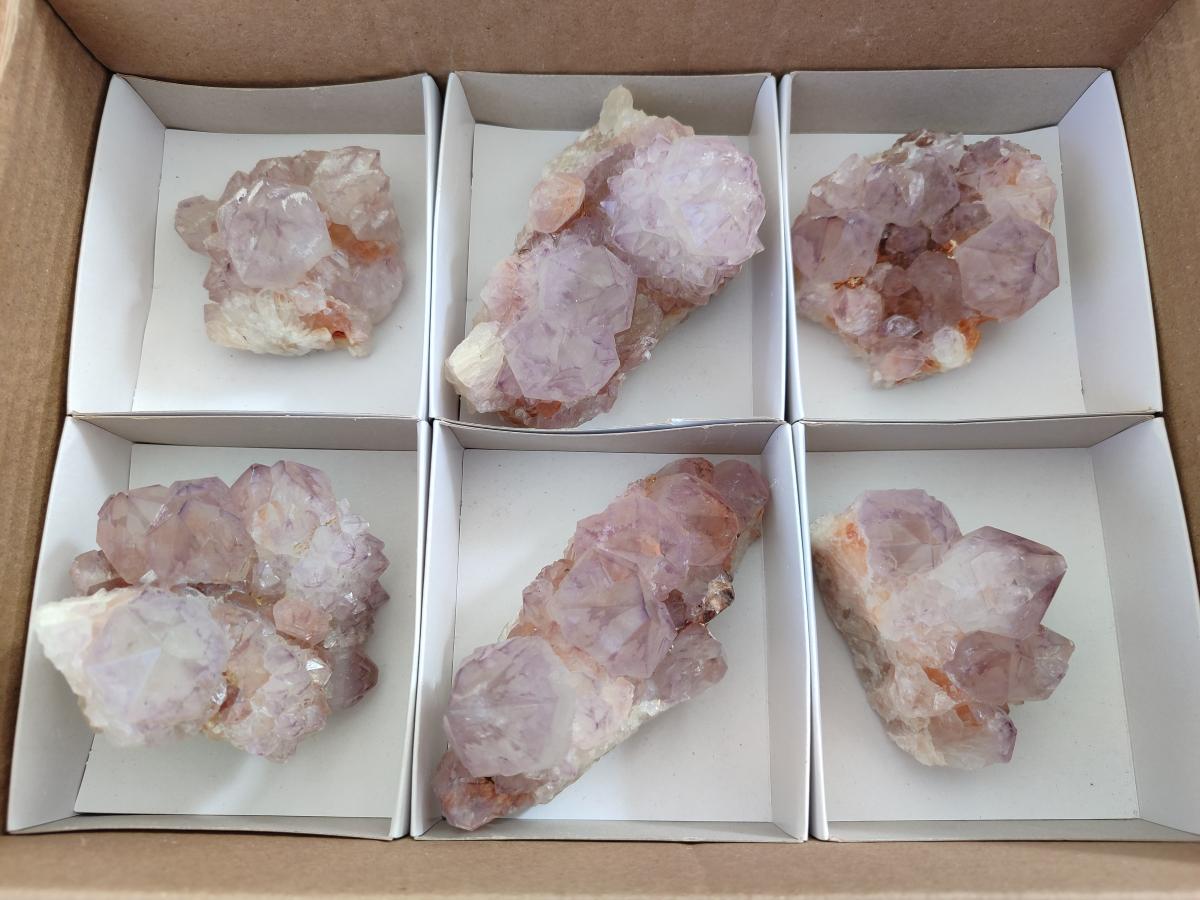 Natural Spirit Amethyst Clusters x 6 From Boekenhouthoek, South Africa - Toprock Gemstones and Minerals 