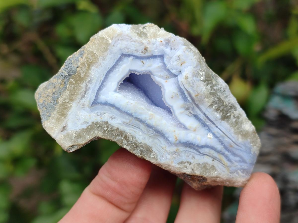 Natural Blue Lace Agate Geode Specimens x 12 From Nsanje, Malawi - Toprock Gemstones and Minerals 