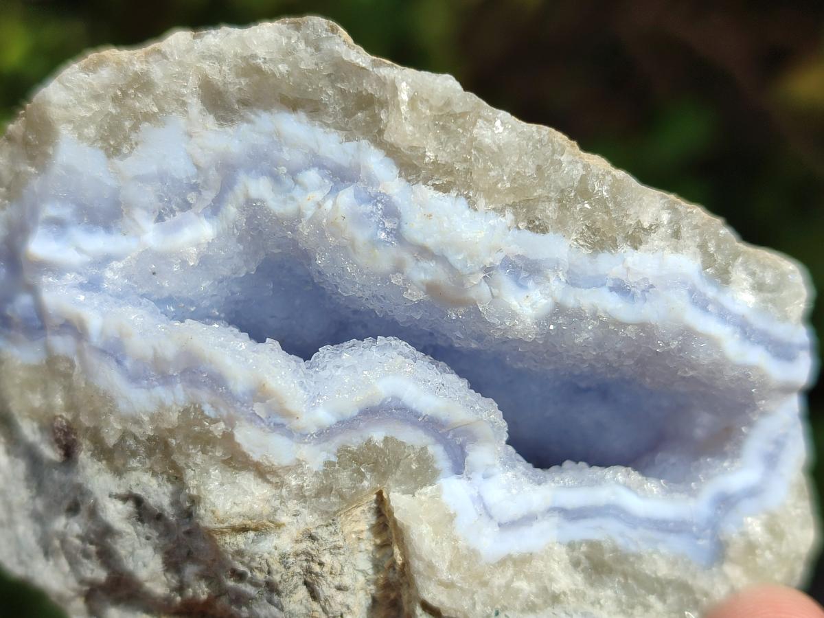 Natural Blue Lace Agate Geode Specimens x 12 From Nsanje, Malawi - Toprock Gemstones and Minerals 