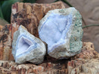 Natural Blue Lace Agate Geode Specimens x 12 From Nsanje, Malawi - Toprock Gemstones and Minerals 