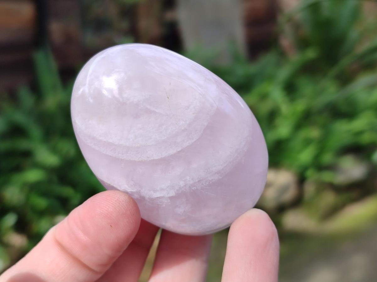 Polished Gemmy Rose Quartz Palm Stones x 24 From Madagascar - Toprock Gemstones and Minerals 