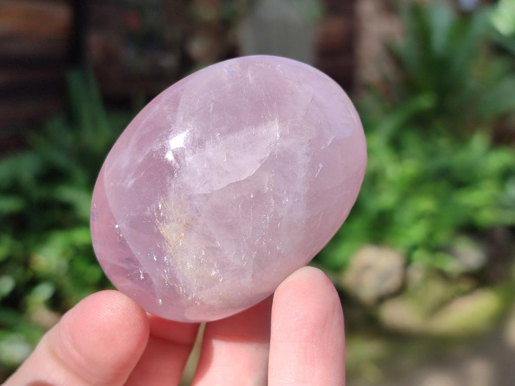 Polished Gemmy Rose Quartz Palm Stones x 24 From Madagascar - Toprock Gemstones and Minerals 