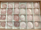 Polished Gemmy Rose Quartz Palm Stones x 24 From Madagascar - Toprock Gemstones and Minerals 