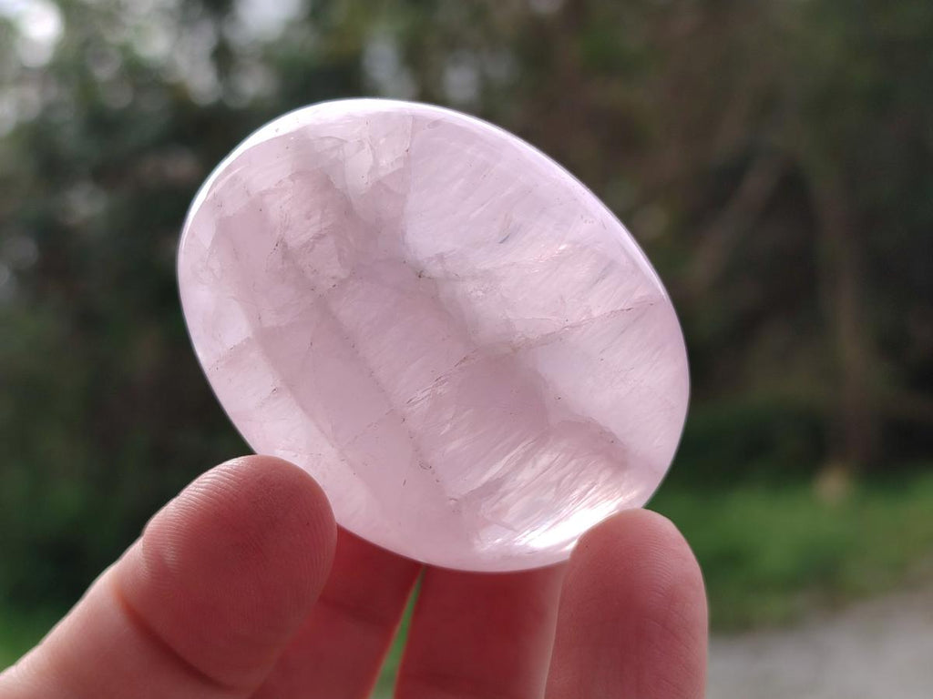 Polished Gemmy Rose Quartz Palm Stones x 24 From Madagascar - Toprock Gemstones and Minerals 