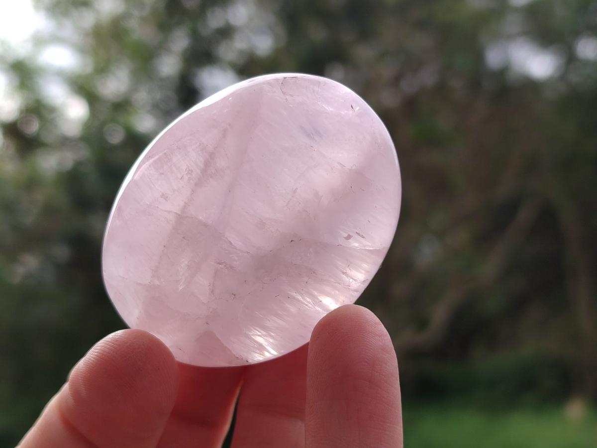 Polished Gemmy Rose Quartz Palm Stones x 24 From Madagascar - Toprock Gemstones and Minerals 