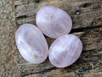 Polished Gemmy Rose Quartz Palm Stones x 24 From Madagascar - Toprock Gemstones and Minerals 
