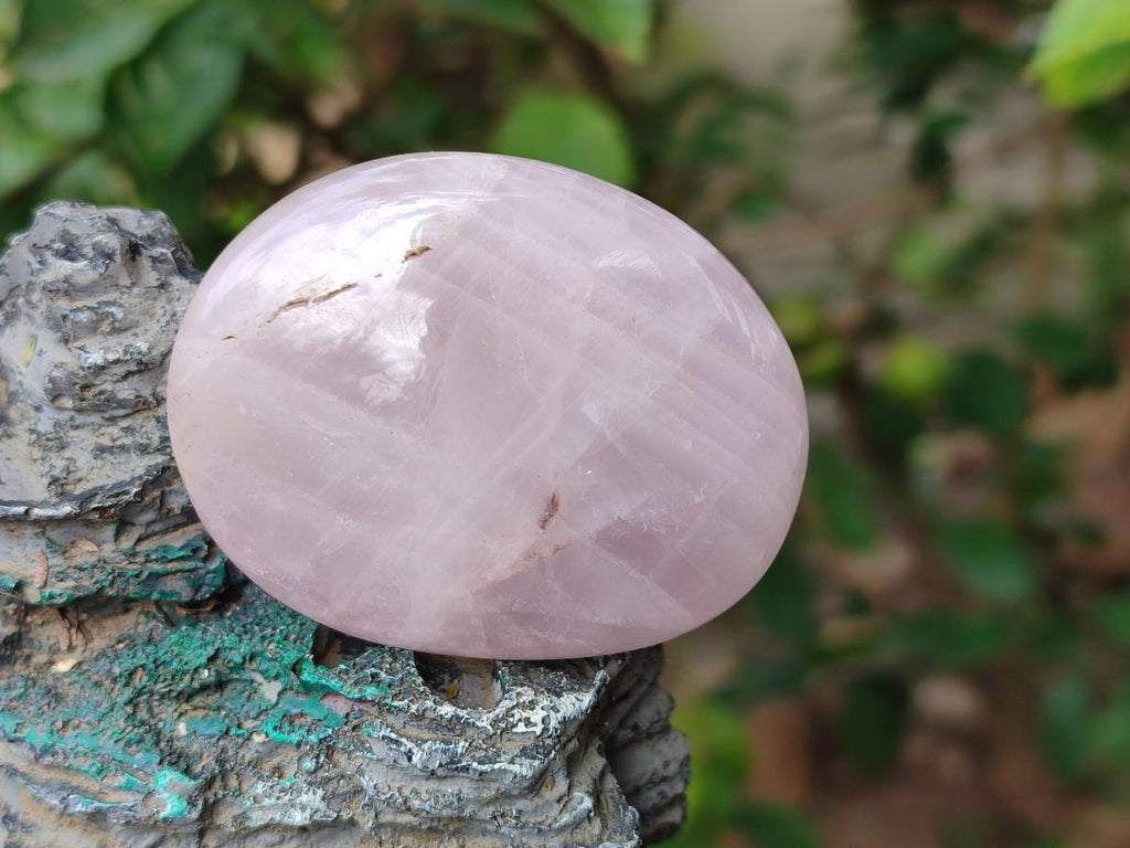 Polished Gemmy Rose Quartz Palm Stones x 24 From Madagascar - Toprock Gemstones and Minerals 