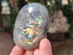 Polished Rare Purple Sunset Flash Labradorite Palm Stones x 12 From Madagascar - Toprock Gemstones and Minerals 