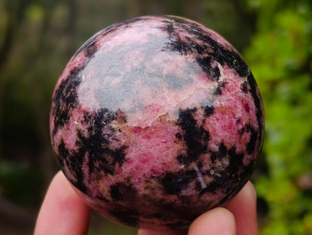 Polished Rhodonite Gemstone Spheres x 4 From Ambindavato, Madagascar - Toprock Gemstones and Minerals 