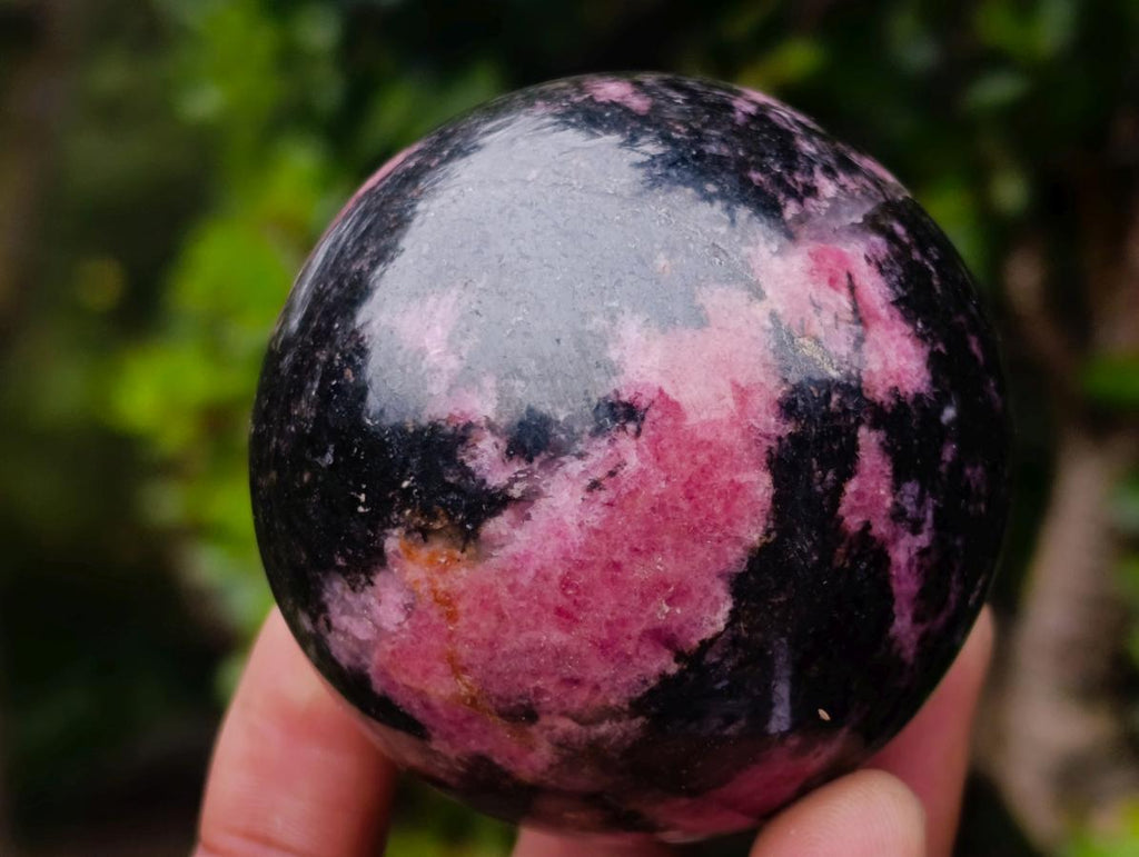 Polished Rhodonite Gemstone Spheres x 4 From Ambindavato, Madagascar - Toprock Gemstones and Minerals 