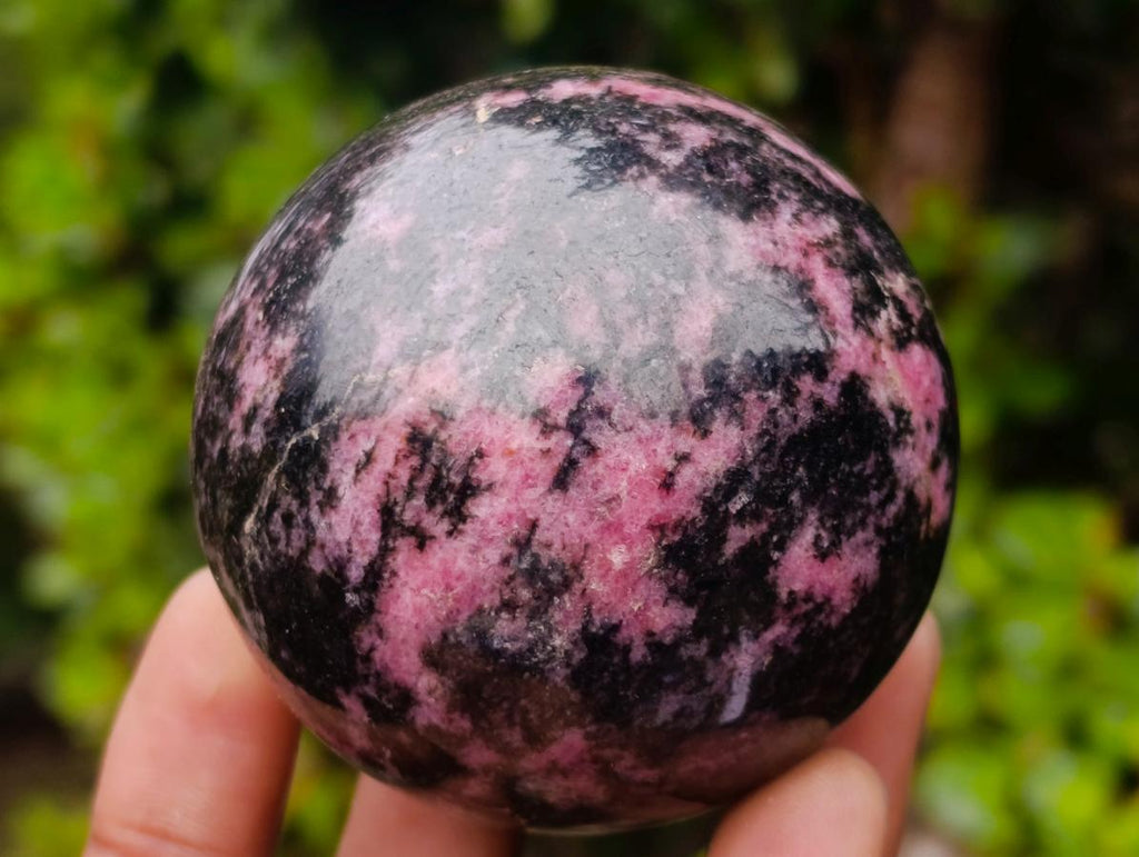 Polished Rhodonite Gemstone Spheres x 4 From Ambindavato, Madagascar - Toprock Gemstones and Minerals 