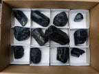 Natural Alluvial Schorl Black Tourmaline Crystal Specimens x 12 From Zimbabwe - Toprock Gemstones and Minerals 