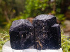 Natural Alluvial Schorl Black Tourmaline Crystal Specimens x 12 From Zimbabwe - Toprock Gemstones and Minerals 