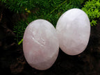 Polished Gemmy Rose Quartz Palm Stones x 24 From Madagascar - Toprock Gemstones and Minerals 