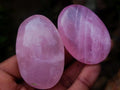 Polished Gemmy Rose Quartz Palm Stones x 24 From Madagascar - Toprock Gemstones and Minerals 