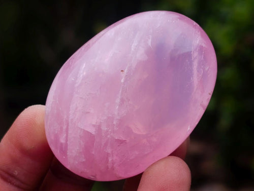 Polished Gemmy Rose Quartz Palm Stones x 24 From Madagascar - Toprock Gemstones and Minerals 