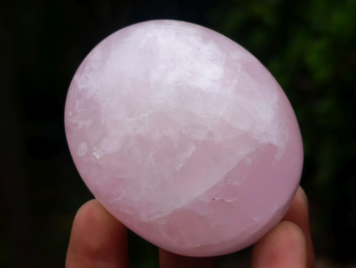 Polished Gemmy Rose Quartz Palm Stones x 24 From Madagascar - Toprock Gemstones and Minerals 