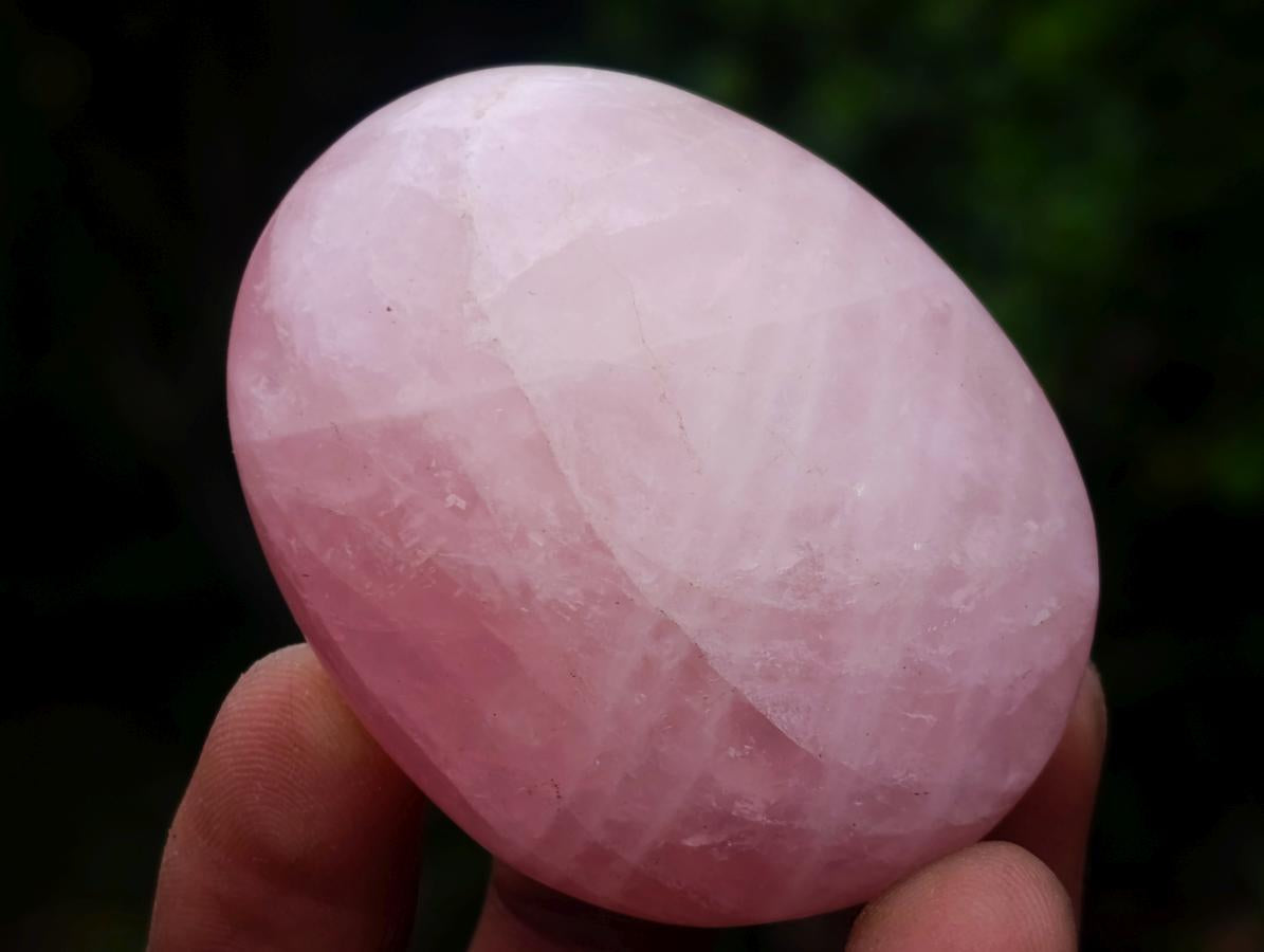 Polished Gemmy Rose Quartz Palm Stones x 24 From Madagascar - Toprock Gemstones and Minerals 