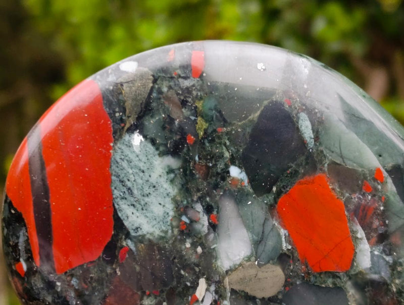 Polished Bloodstone Standing Display Pieces x 3 From Swaziland - Toprock Gemstones and Minerals 