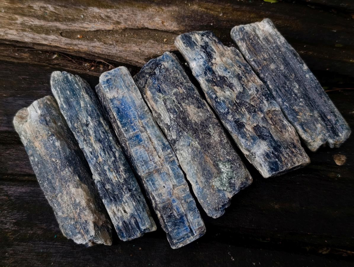 Natural Kyanite Crystals x 24 From Karoi, Zimbabwe - Toprock Gemstones and Minerals 