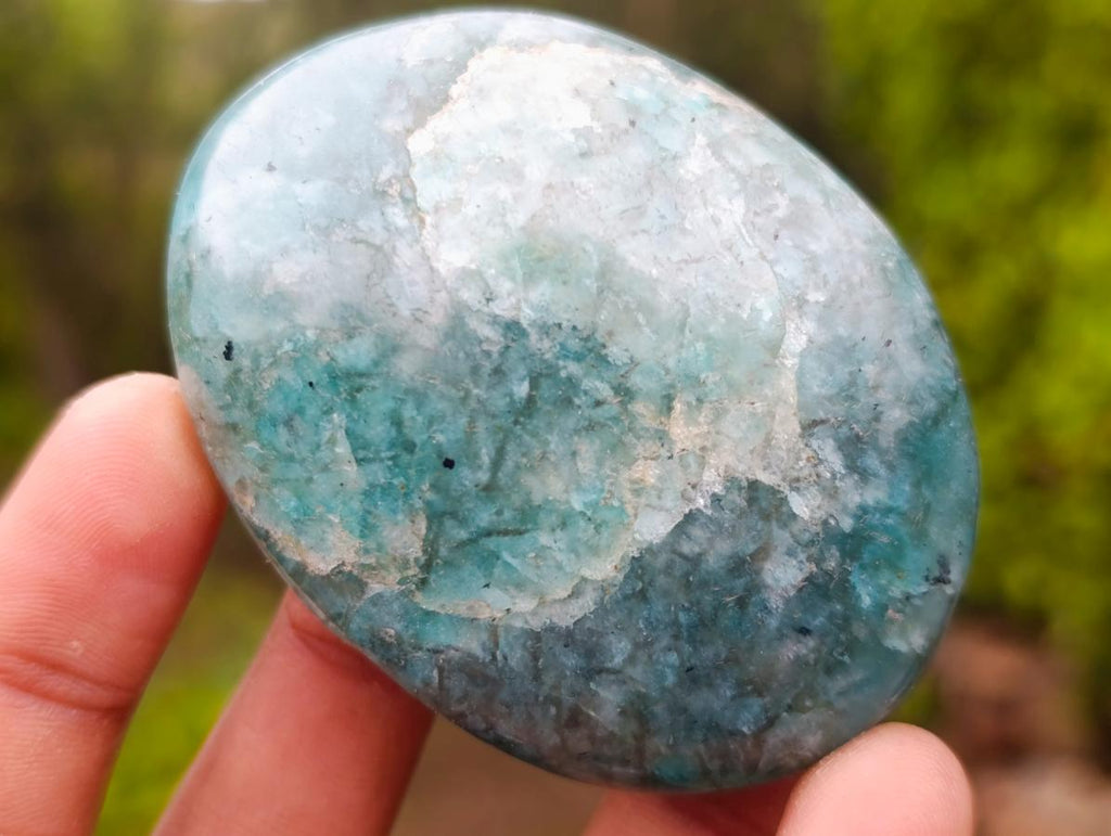 Polished Amazonite Palm Stones x 19 From Madagascar - Toprock Gemstones and Minerals 