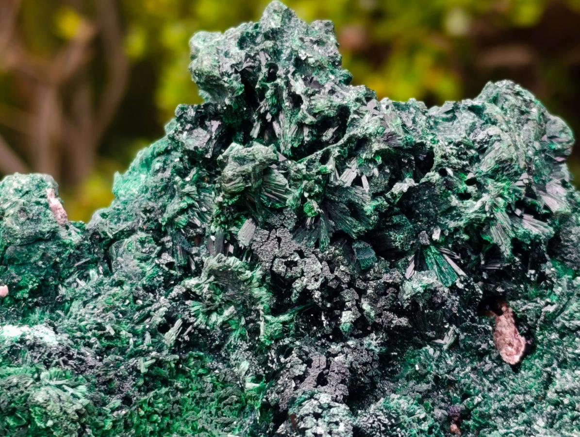Natural Silky Malachite Specimens x 2 From Kasompe, Congo - Toprock Gemstones and Minerals 