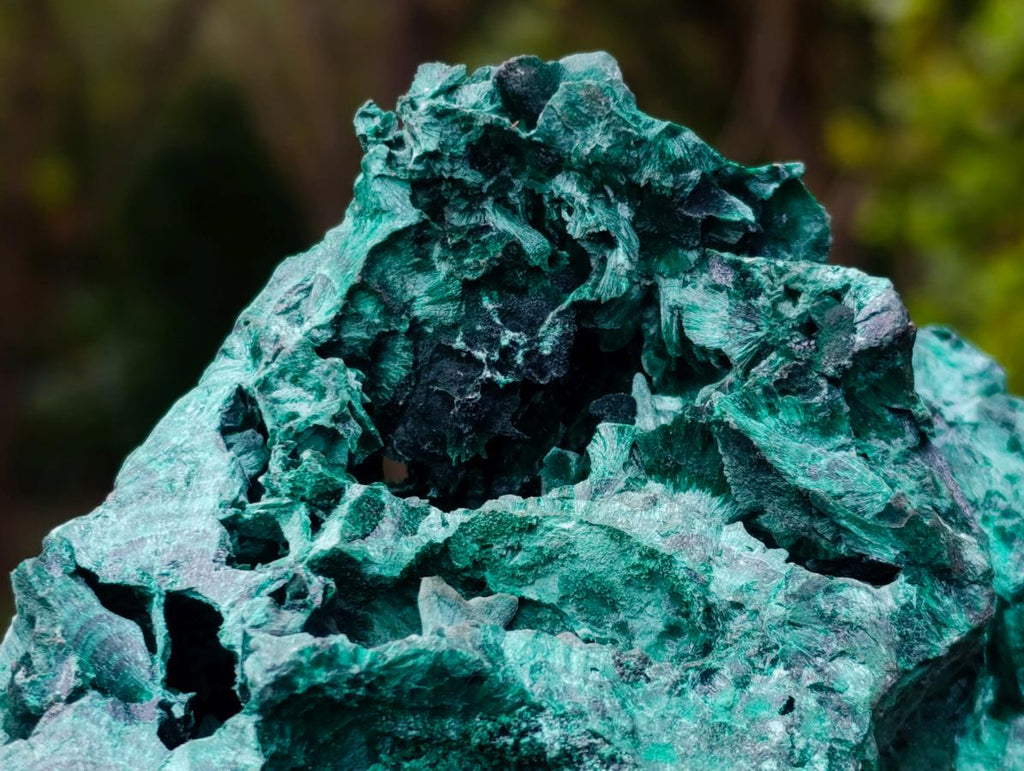 Natural Silky Malachite Specimens x 2 From Kasompe, Congo - Toprock Gemstones and Minerals 