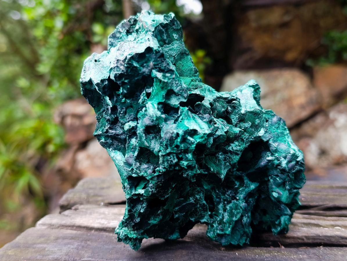 Natural Silky Malachite Specimens x 2 From Kasompe, Congo - Toprock Gemstones and Minerals 