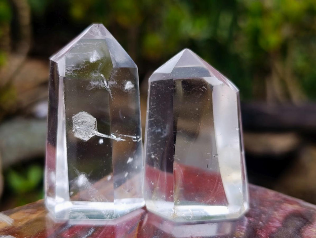 Polished Optic and Clear Quartz Crystals x 12 From Madagascar - Toprock Gemstones and Minerals 