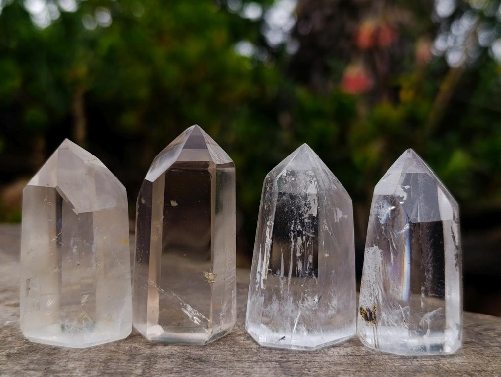 Polished Optic and Clear Quartz Crystals x 12 From Madagascar - Toprock Gemstones and Minerals 