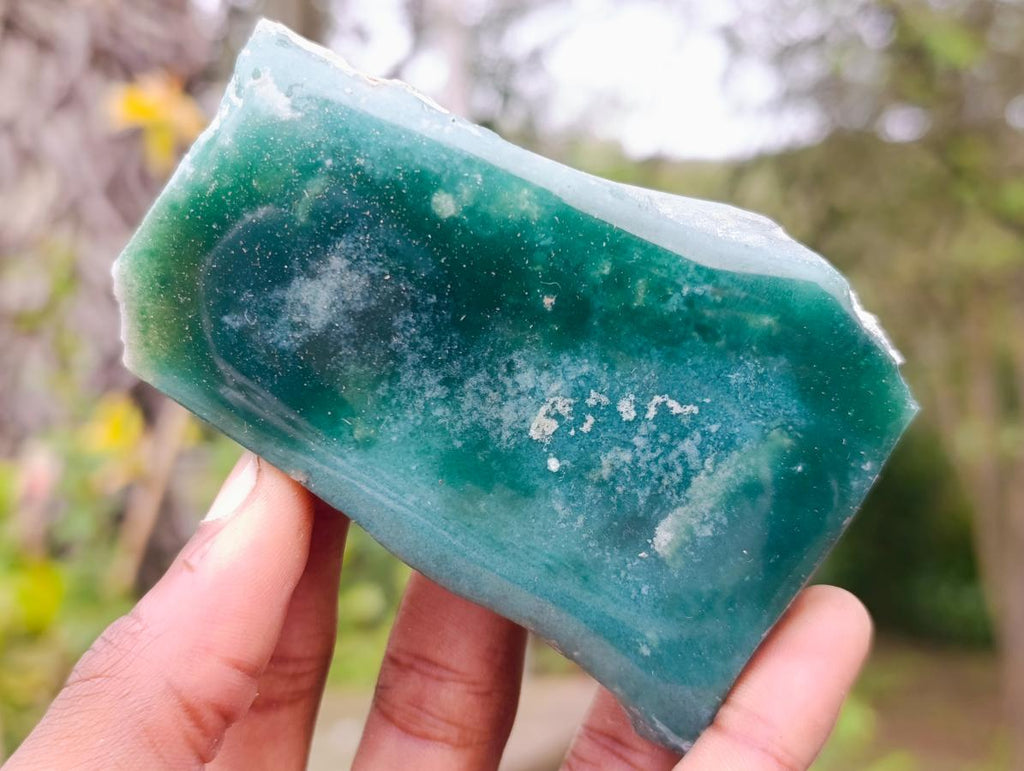 Polished On One Side Mtorolite Chrysoprase Slices x 12 From Mutorashanga, Zimbabwe - Toprock Gemstones and Minerals 