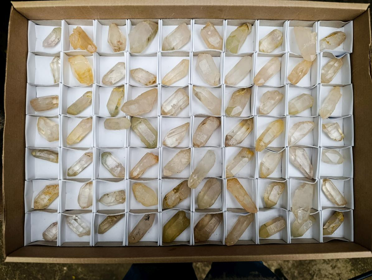 Natural Serenje Quarts Single Crystals x 70 From Serenje, Zambia - Toprock Gemstones and Minerals 