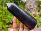 Polished Double Terminated Black Basalt Crystal and Crystal Points x 6 From Madagascar - Toprock Gemstones and Minerals 