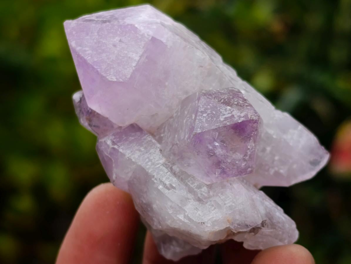 Natural Jacaranda Amethyst Single Crystals x 35 From Mumbwa, Zambia - Toprock Gemstones and Minerals 