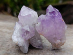 Natural Jacaranda Amethyst Single Crystals x 35 From Mumbwa, Zambia - Toprock Gemstones and Minerals 
