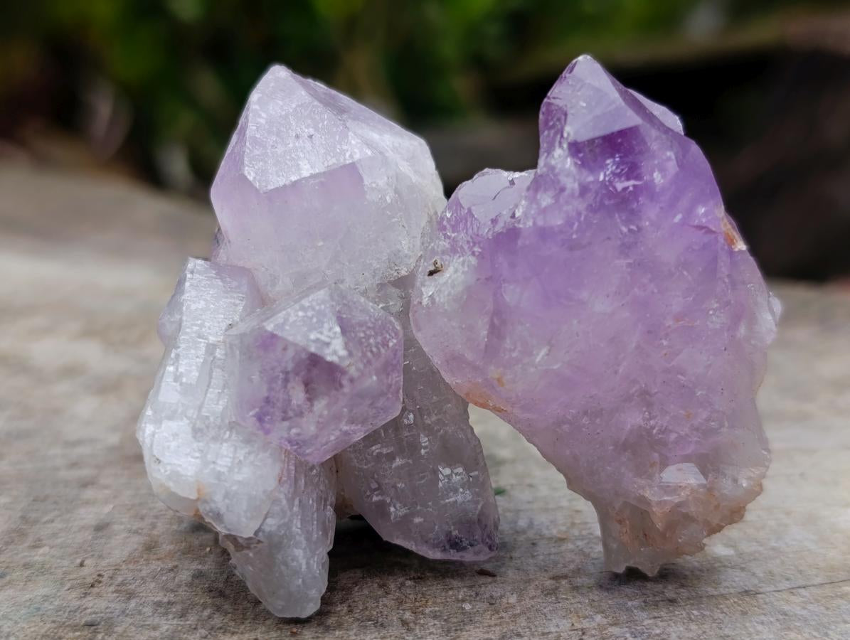 Natural Jacaranda Amethyst Single Crystals x 35 From Mumbwa, Zambia - Toprock Gemstones and Minerals 