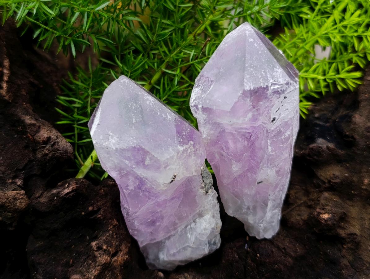 Natural Jacaranda Amethyst Single Crystals x 35 From Mumbwa, Zambia - Toprock Gemstones and Minerals 