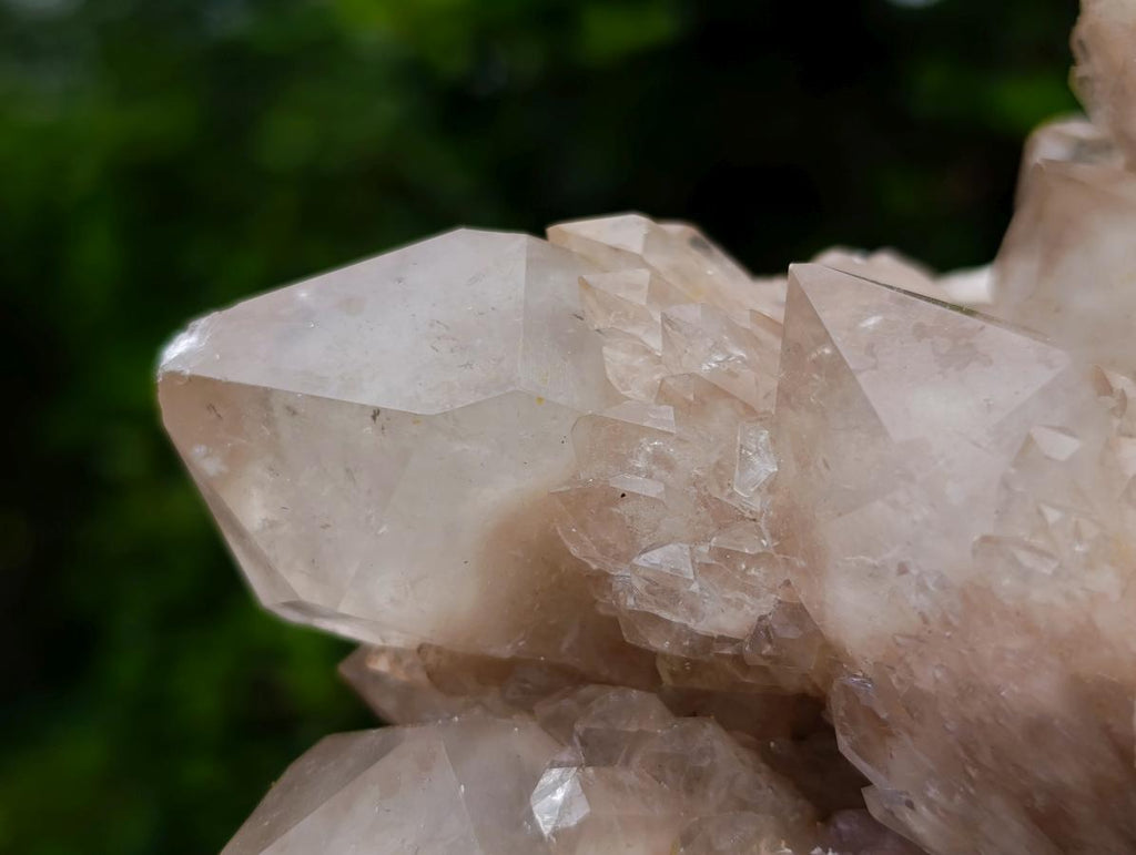Natural Large Splayed Cascading White Phantom Smokey Luena Quartz Cluster x 1 From Luena, Congo - Toprock Gemstones and Minerals 