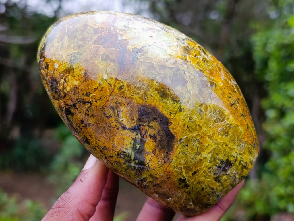 Polished Green Opal Standing Display Pieces x 2 From Betroka, Madagascar - Toprock Gemstones and Minerals 