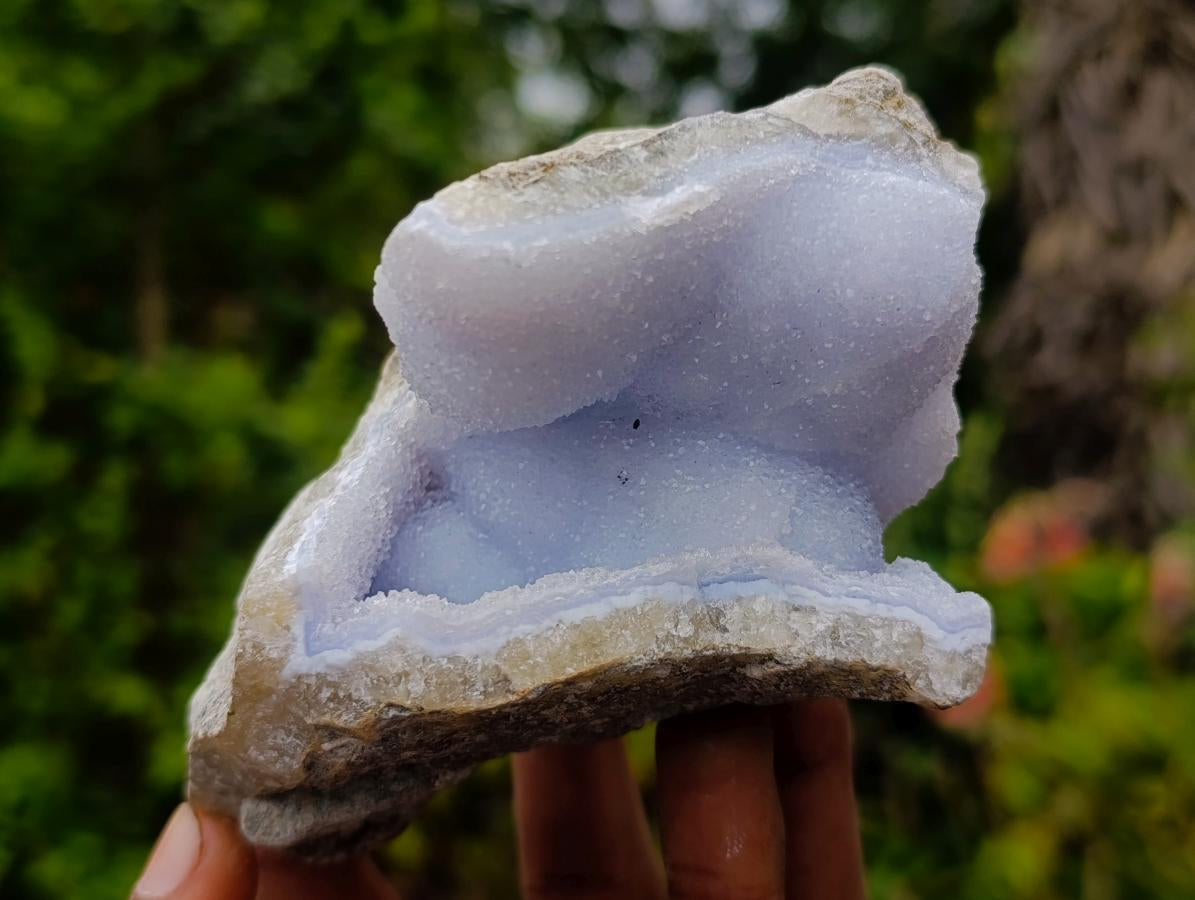 Natural Blue Lace Agate Specimens x 6 From Nsanje, Malawi - Toprock Gemstones and Minerals 